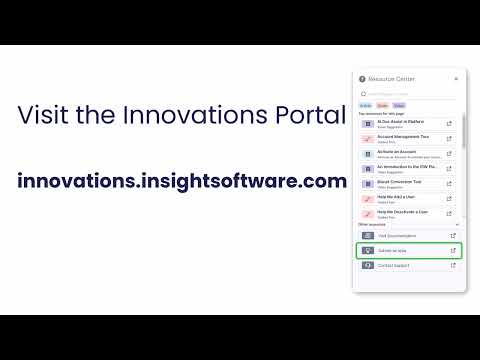 insightsoftware Innovations Portal